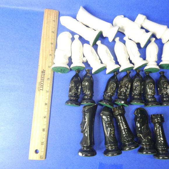 Duncan Ceramic Medieval Chess Set AS IS INCOMPLETE Replacement Pieces - Picture 2 of 11